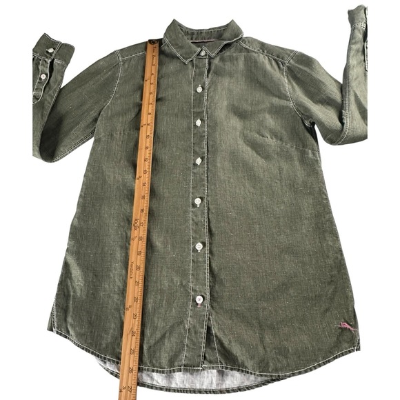 Tommy Bahama Shirt Womens XS Linen Coastalina Long Sleeve Button Up Green - Picture 7 of 16